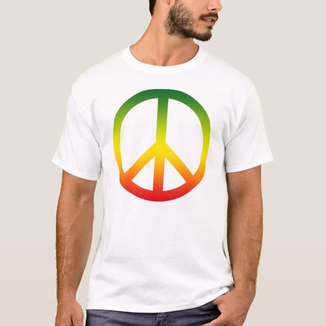 Camiseta de Rasta del símbolo de paz (Anverso)