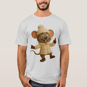 Camiseta de ratón de invierno Personalizado grac