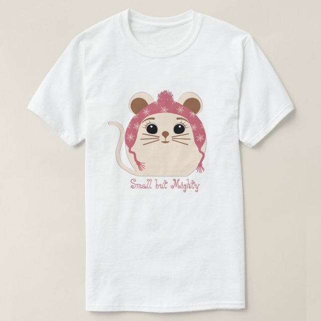 Camiseta de ratón 'pequeña pero poderosa' (Diseño del anverso)