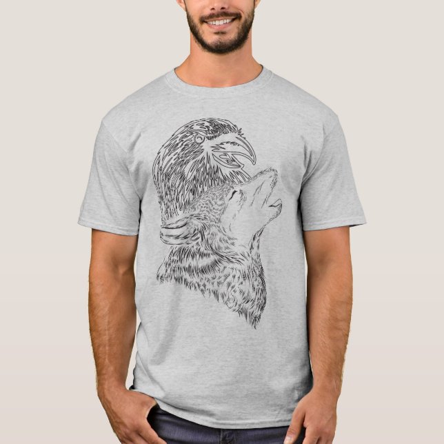 Camiseta de Raven y Wolf (Anverso)