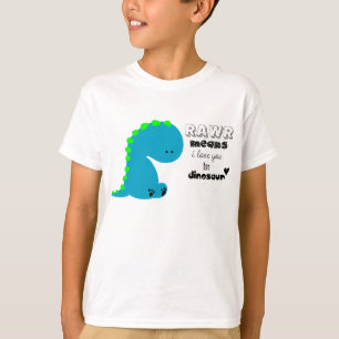 Camiseta de Rawr del dinosaurio para los niños