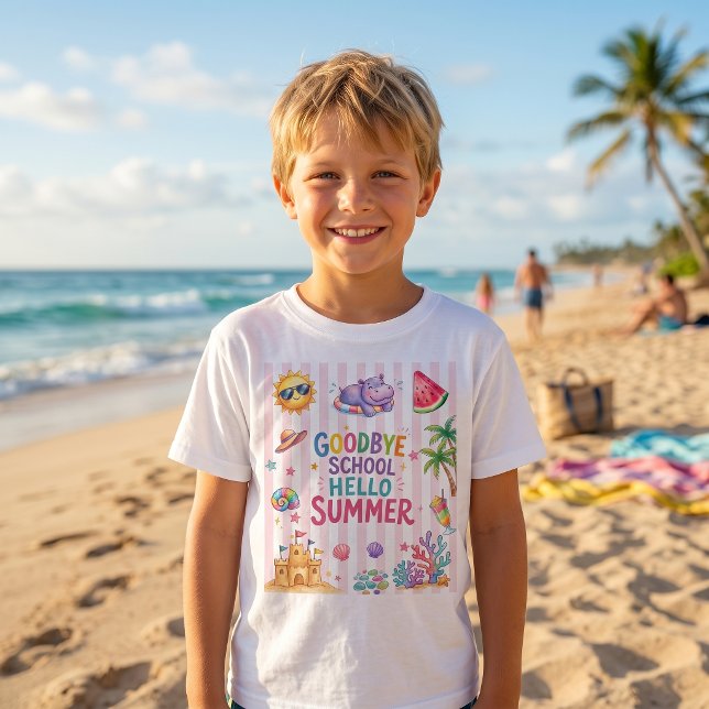 Camiseta de rayas para fiesta de verano Hello (Subido por el creador)