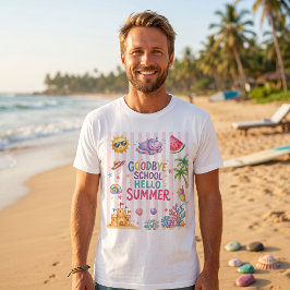 Camiseta de rayas para fiesta de verano Hello 