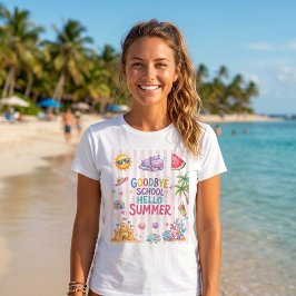 Camiseta de rayas para fiesta de verano Hello 