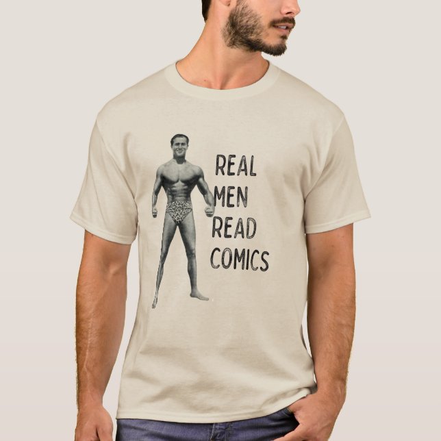Camiseta de "Real Men Read Comics" (Anverso)