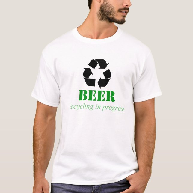 Camiseta de reciclaje divertida con decir de la (Anverso)