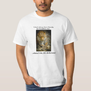 Camiseta de reclinación divertida del leopardo