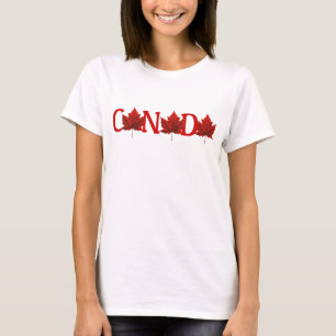 Camiseta de recuerdo de la hoja de arce de Canadá 