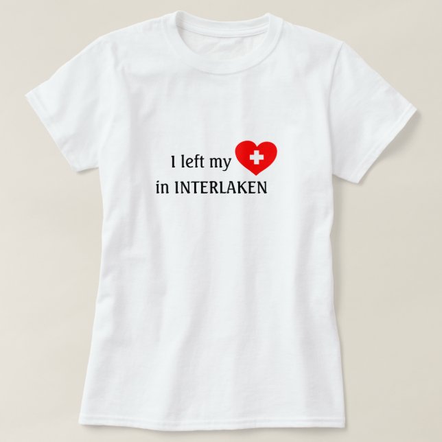 Camiseta de recuerdo de Love Interlaken (Diseño del anverso)