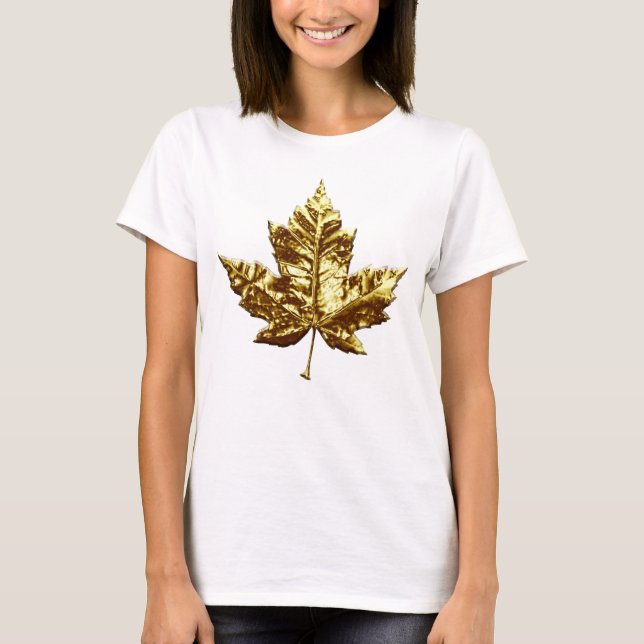 Camiseta de recuerdo para mujeres de Canadá Hoja d (Anverso)