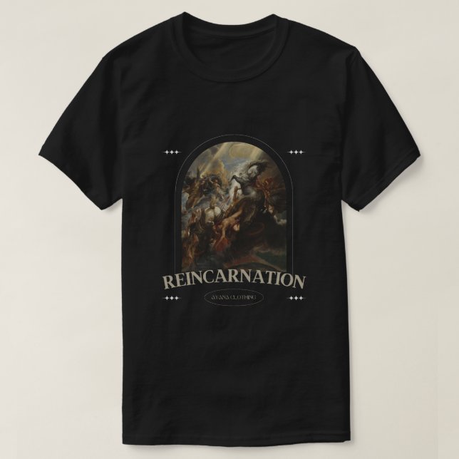 Camiseta de reencarnación masculina - Confort y es (Diseño del anverso)
