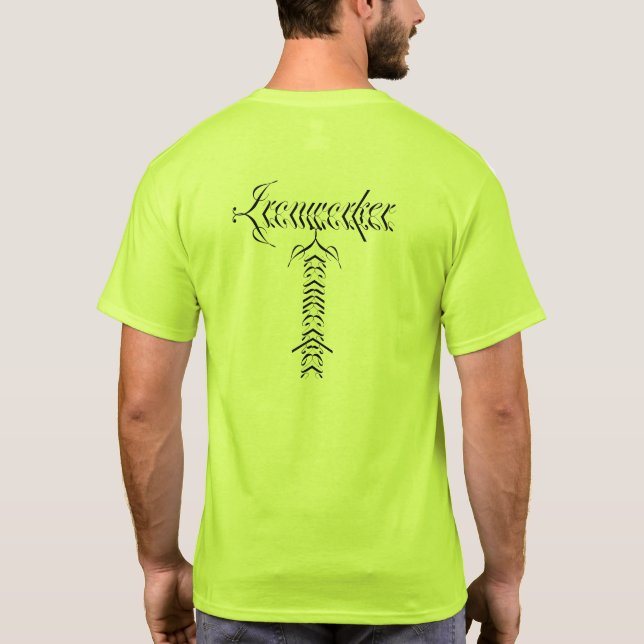 Camiseta de reflexión de ironworker (Reverso)