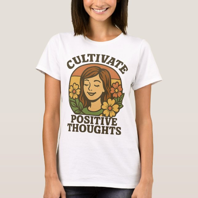Camiseta de reflexión positiva cultiva - Inspirado (Anverso)