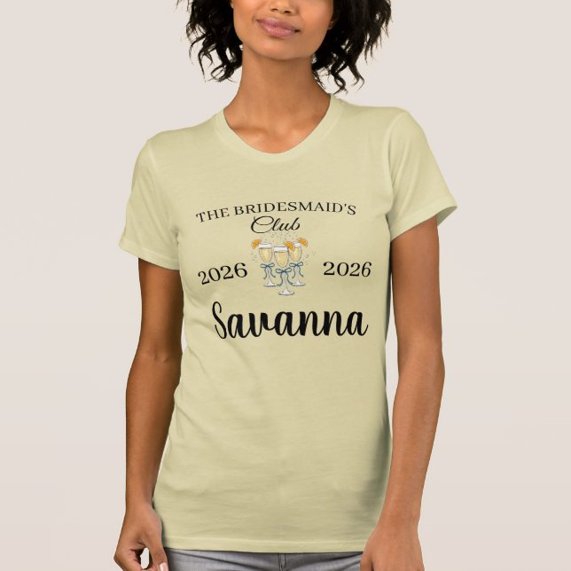 Camiseta de regadera de novia Campanas de boda mod (Anverso)