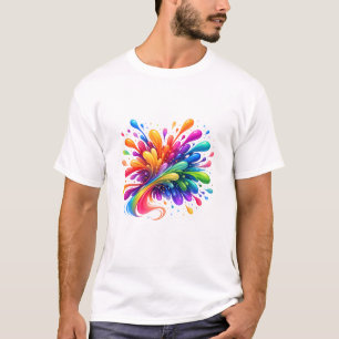 Camiseta de regalo de arte abstracto Color Splash