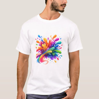 Camiseta de regalo de arte abstracto Color Splash