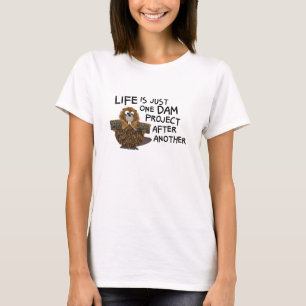 Camiseta de regalo de castor ocupado divertida