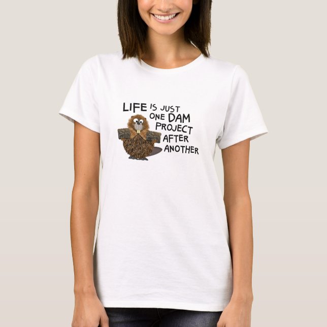 Camiseta de regalo de castor ocupado divertida (Anverso)