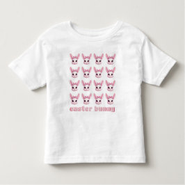 Camiseta de regalo de conejo de Pascua rosa linda 