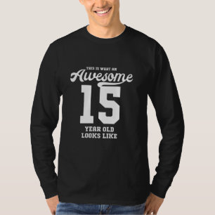 Camiseta de regalo de cumpleaños número 15 (15)