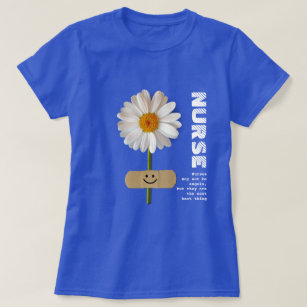 Camiseta de regalo de enfermera de Daisy sonriente