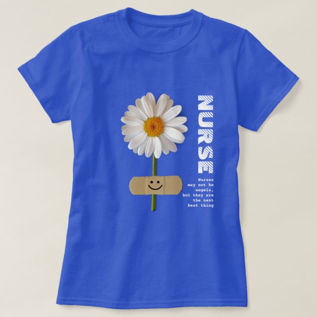 Camiseta de regalo de enfermera de Daisy sonriente (Diseño del anverso)