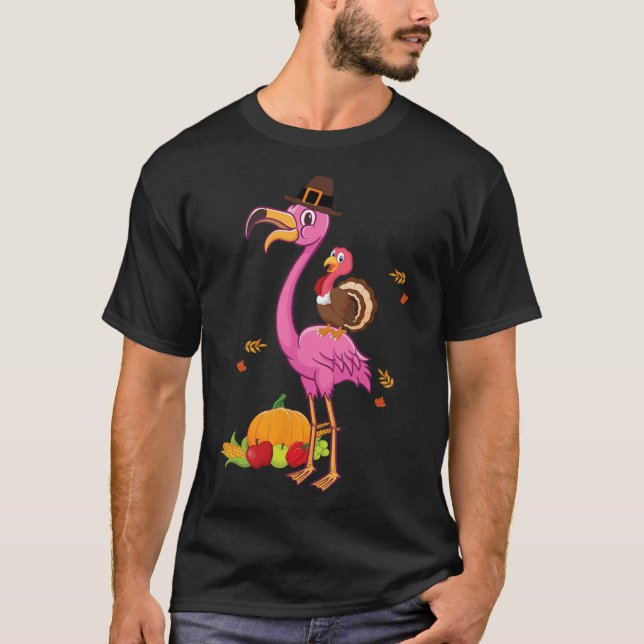 Camiseta de regalo de Flamingo de Acción de Gracia (Anverso)