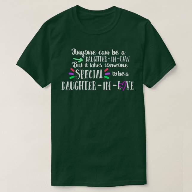 Camiseta de regalo de hija en AMOR para el día de  (Diseño del anverso)