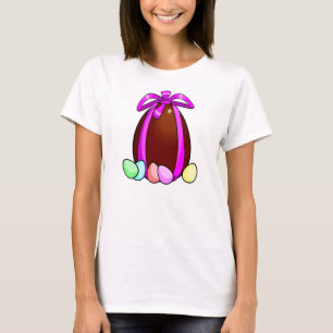 Camiseta de regalo de huevo de pascua de chocolate