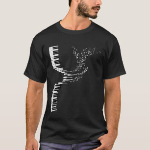 Camiseta de regalo de piano de teclado para hombre