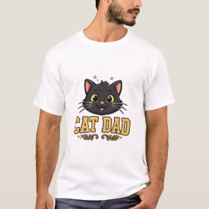 Camiseta de regalo gato negro para papá gato
