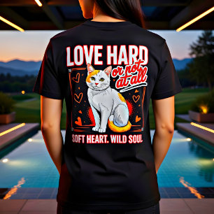 Camiseta de regalo para amantes de gatos con coraz