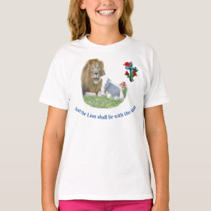 Camiseta de regalos cristianos León y cordero