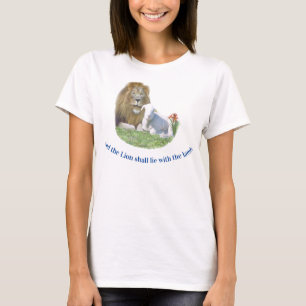 Camiseta de regalos cristianos León y el cordero