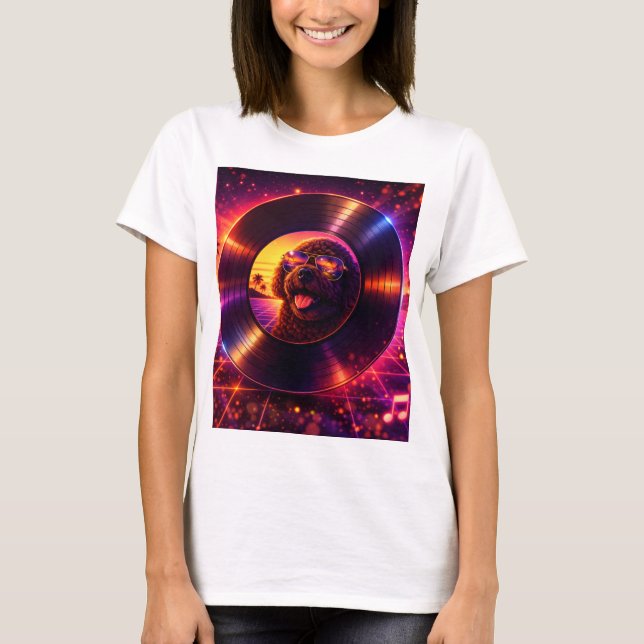 Camiseta de registro de vinilo retro Cockapoo Músi (Anverso)