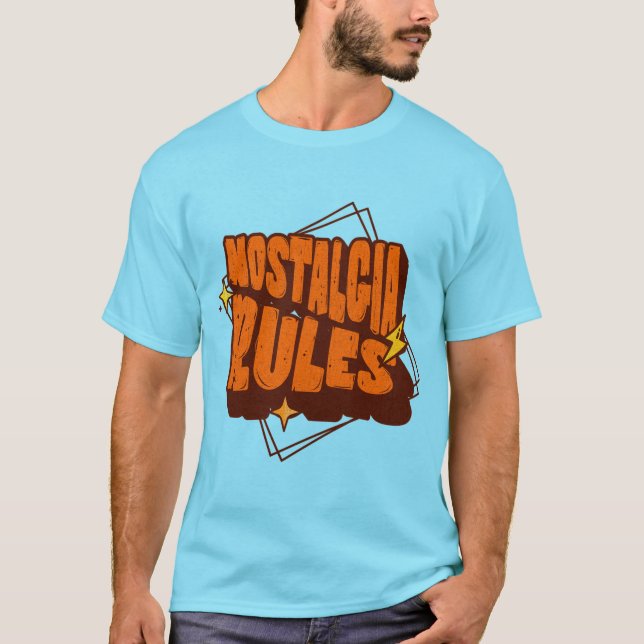 Camiseta de Reglas de Nostalgia Retro Vintage (Anverso)