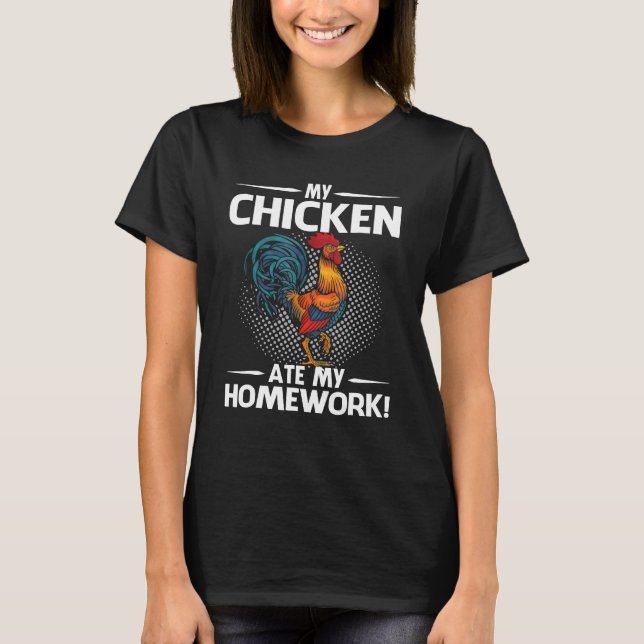 Camiseta De Regreso A La Escuela El Pollo Se Comió (Anverso)