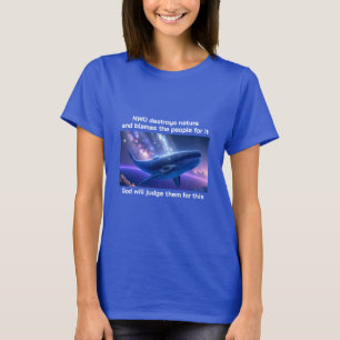 Camiseta de regreso de ballena (oscura)