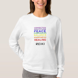 Camiseta de Reiki con colores de los 7 chakras.