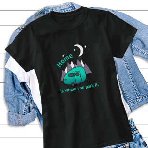 Camiseta de remolque de caracol azul verde azulado
