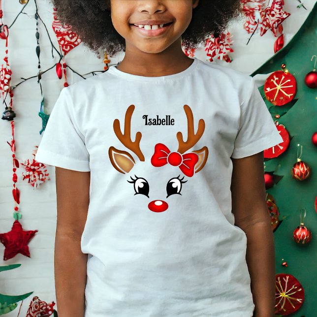 Camiseta de reno Chica lindo (Subido por el creador)