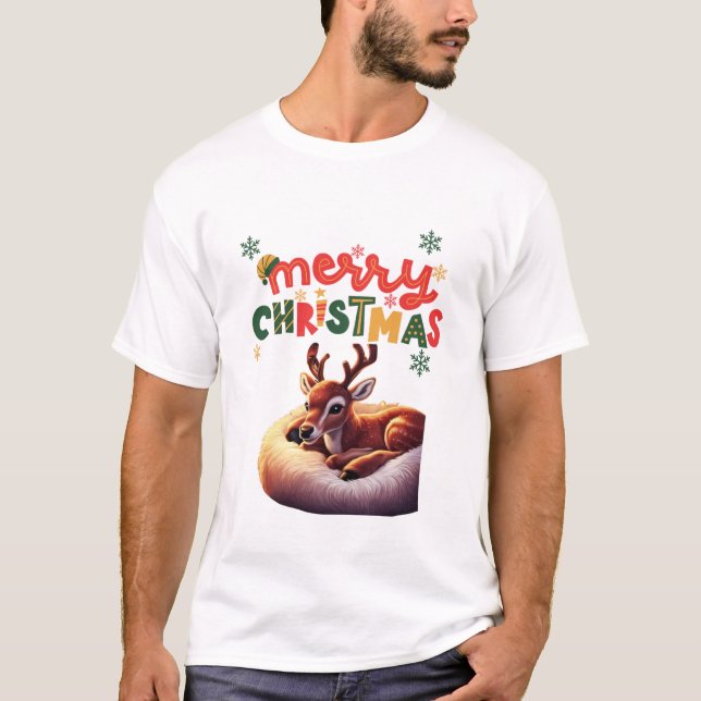 Camiseta de renos de Navidades acogedores (Anverso)