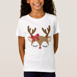 Camiseta de renos para los Navidades Chicas