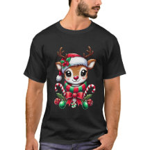 Camiseta de renos para Navidades amables