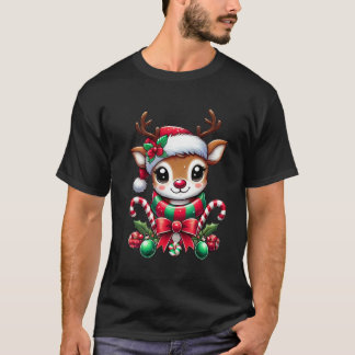 Camiseta de renos para Navidades amables