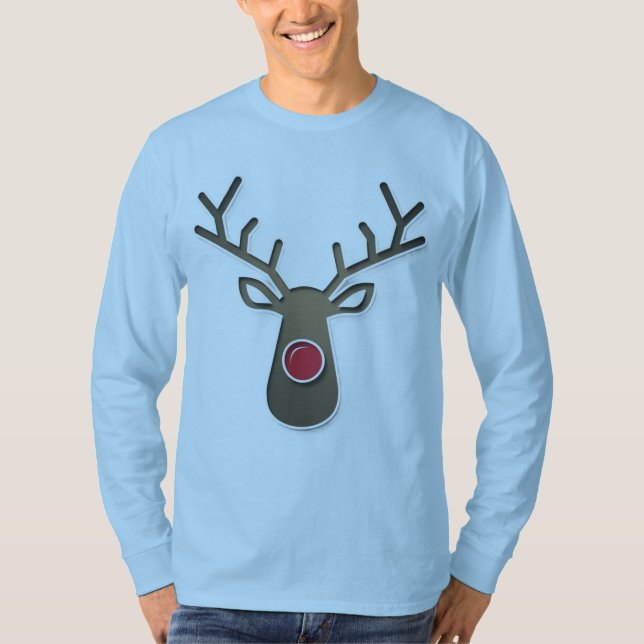 Camiseta de renos para Navidades minimalistas (Anverso)
