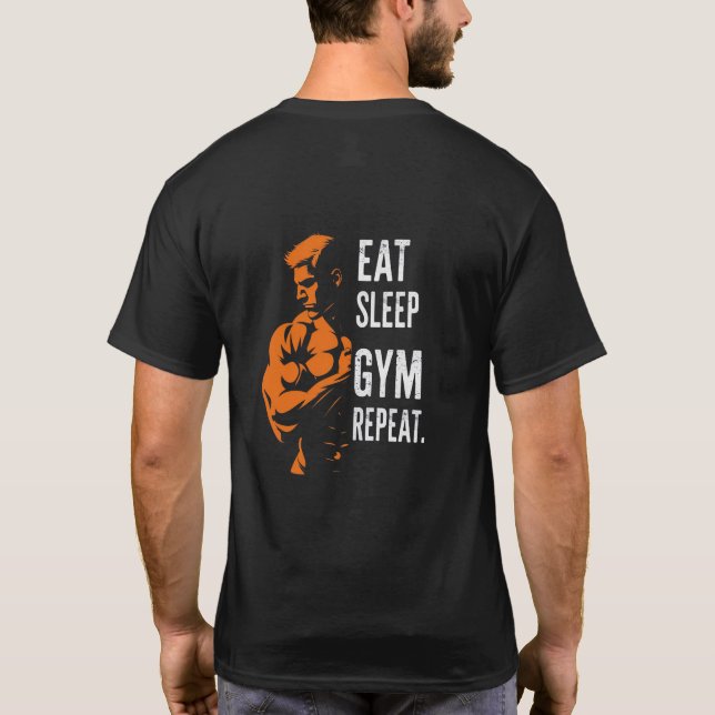 Camiseta de repetición de entrenamiento del gimnas (Reverso)