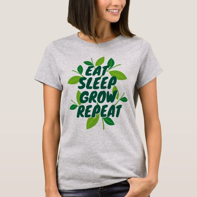 Camiseta de repito para dormir Grow Repetir Camise (Anverso)
