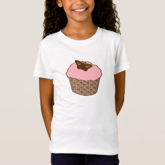 Camiseta de repostería de fresa rosa y escarcha