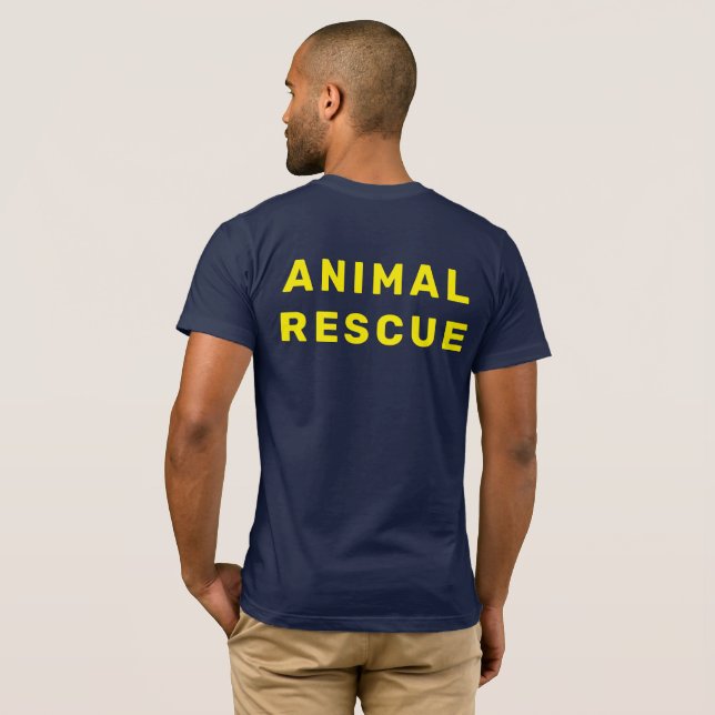 Camiseta de rescate animal (Reverso completo)
